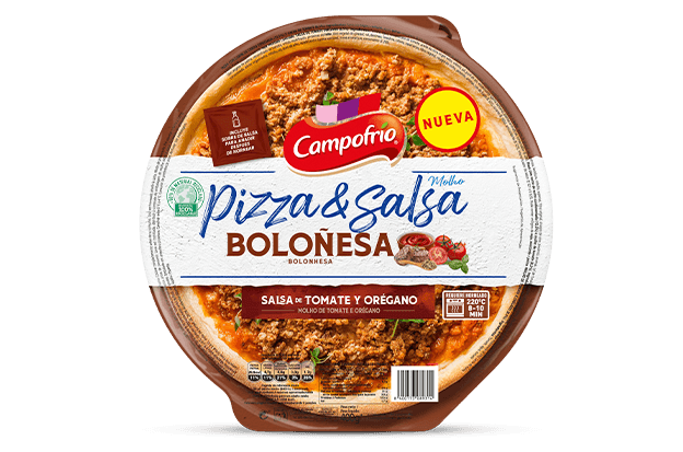 Pizza & Salsa Boloñesa con Salsa Tomate y Orégano