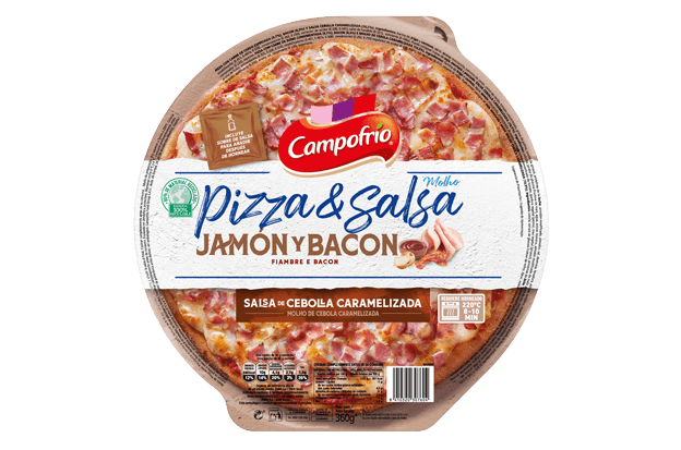 pizza jamón y bacon